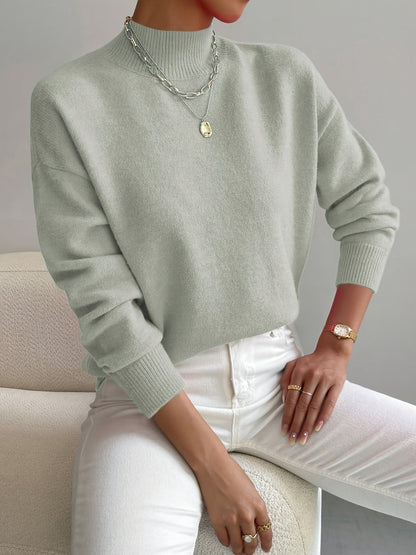 Women's Classic Fitted Turtleneck Sweater — Knit Top 1