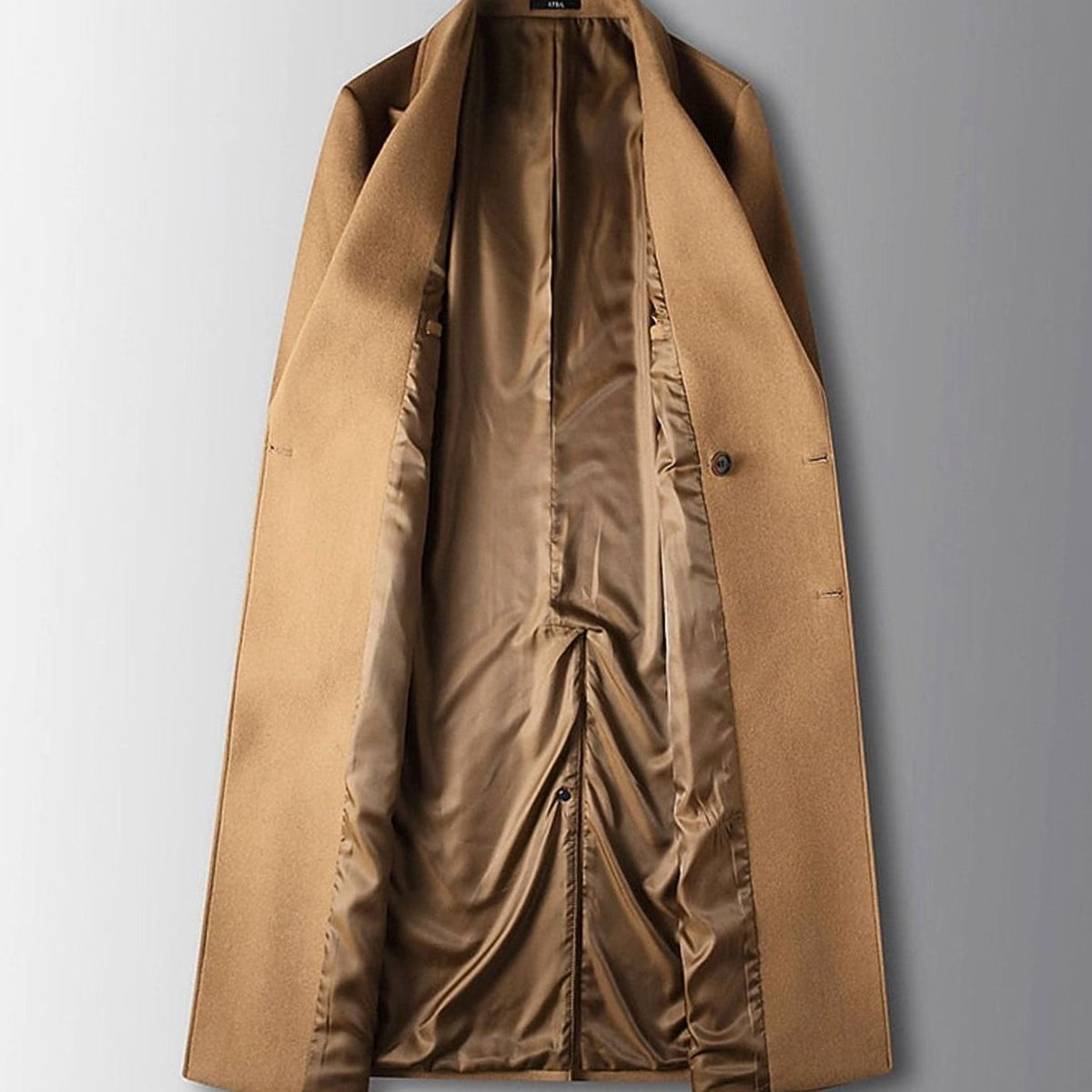 Men's Double-Breasted Wool Overcoat — Long Tailored Coat 3