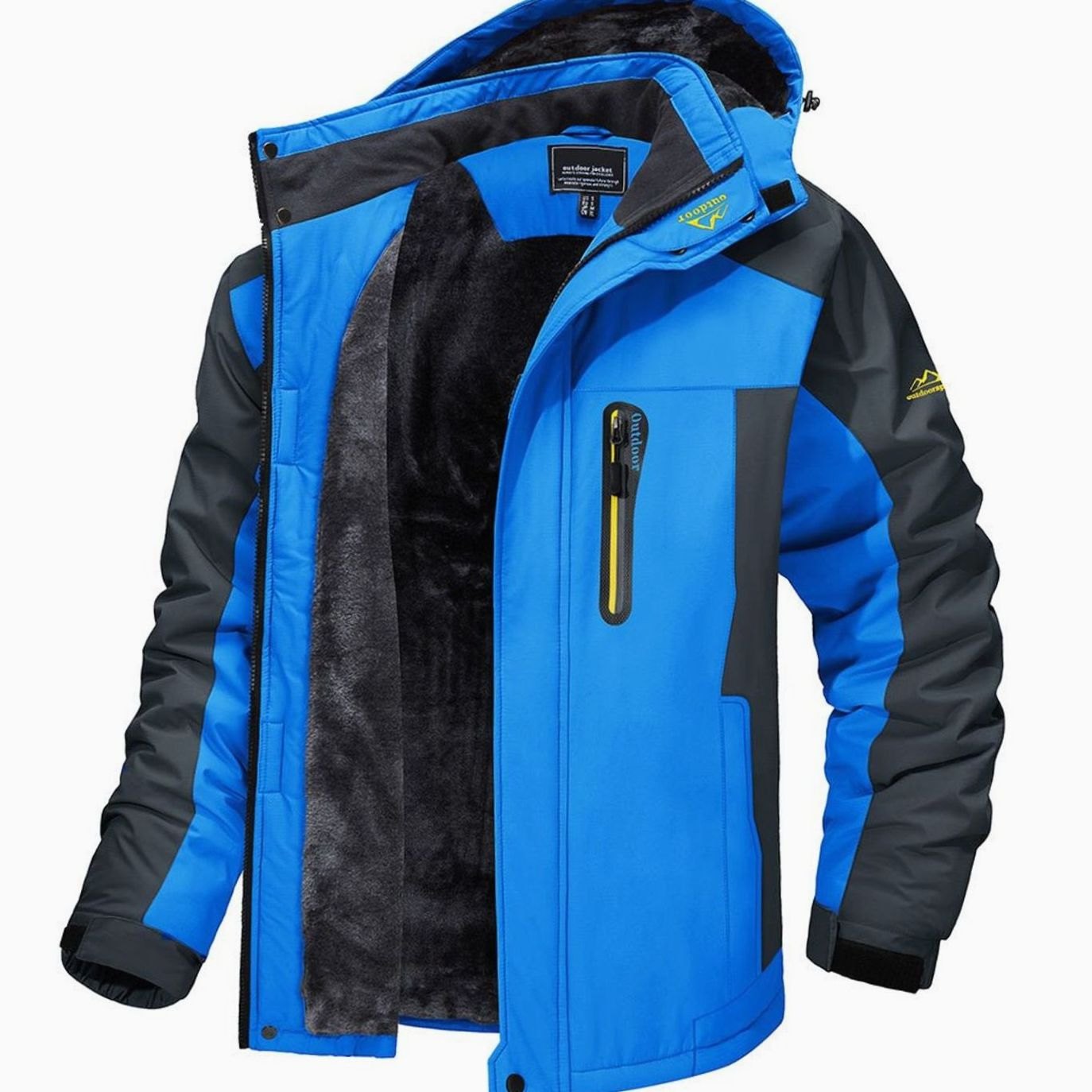 Men's Fleece-Lined Hooded Winter Jacket — Heavy Duty Shell 4