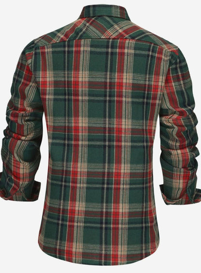 Men's Plaid Flannel Shirt — Regular Fit Long-Sleeve Button-Up 2