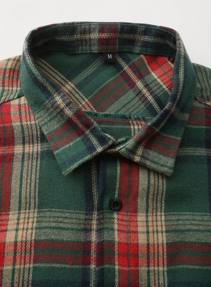 Men's Plaid Flannel Shirt — Regular Fit Long-Sleeve Button-Up 3