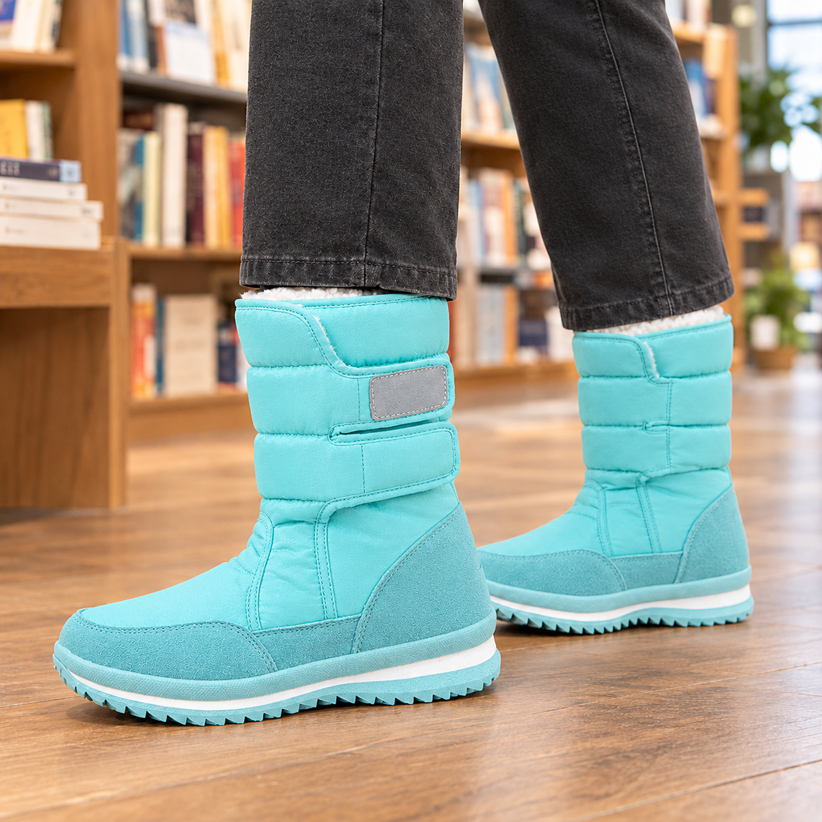 Quilted Winter Boots for Men with Wool Lining and Straps 3