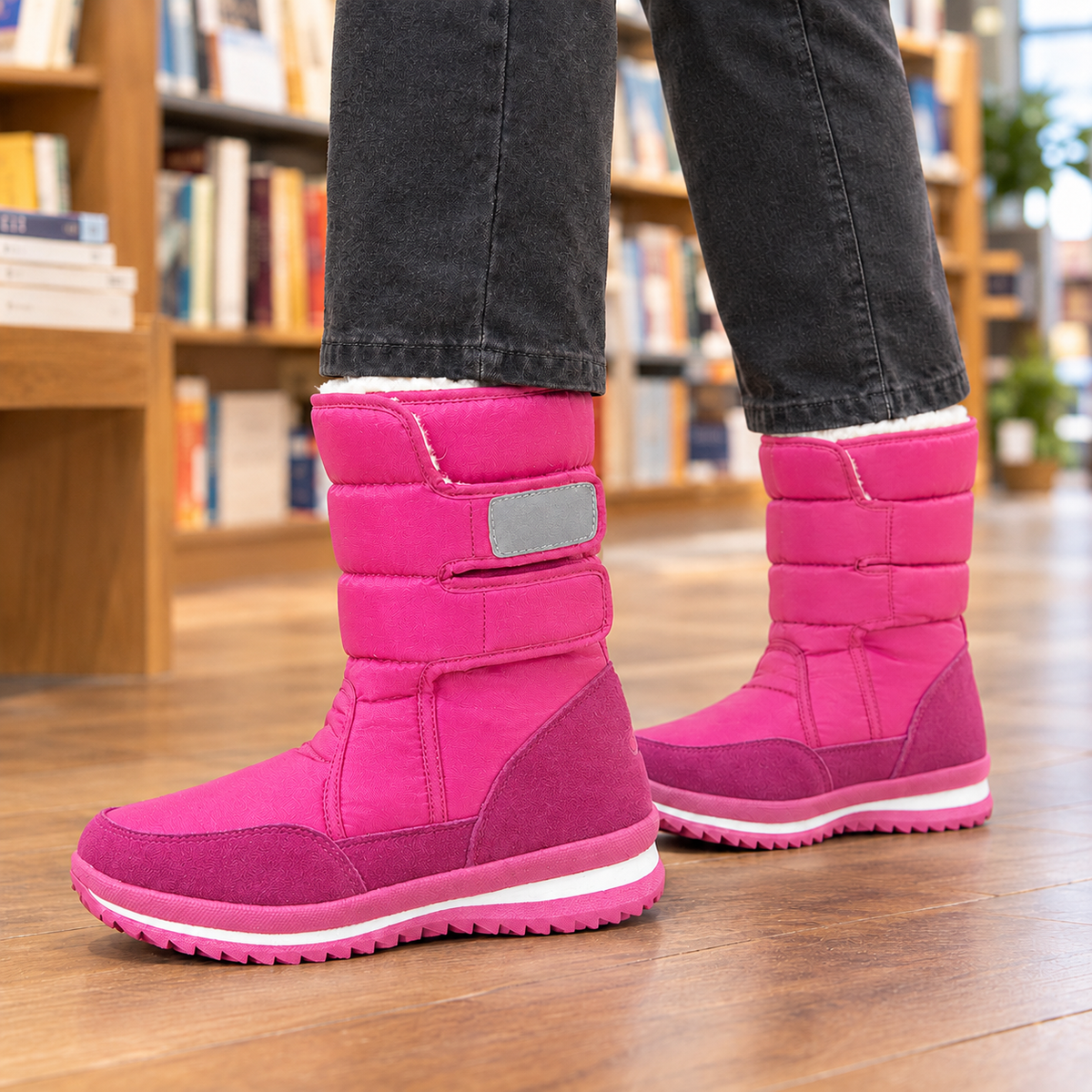 Quilted Winter Boots for Men with Wool Lining and Straps 4
