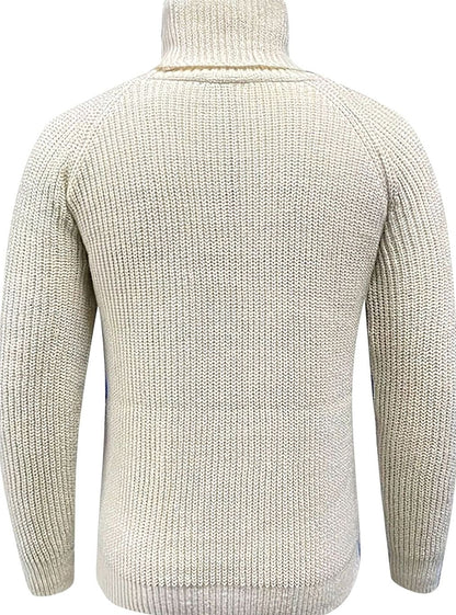 Men's Ribbed Knit Turtleneck Sweater — Regular Fit Pullover 3