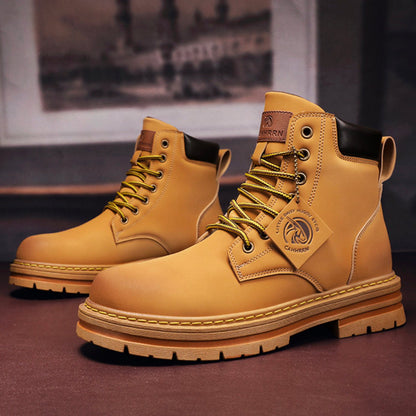 Men's Rugged Lace-Up Ankle Hiking Boots — Lugged Sole 1