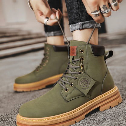 Men's Rugged Lace-Up Ankle Hiking Boots — Lugged Sole 4