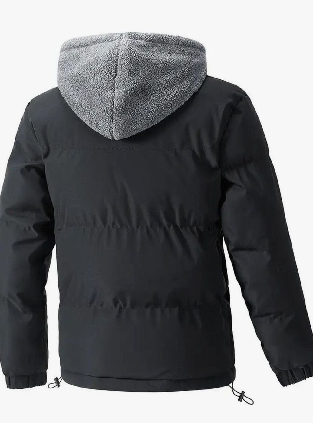 Men's Sherpa-Lined Hooded Puffer Jacket — Full Zip Urban 3