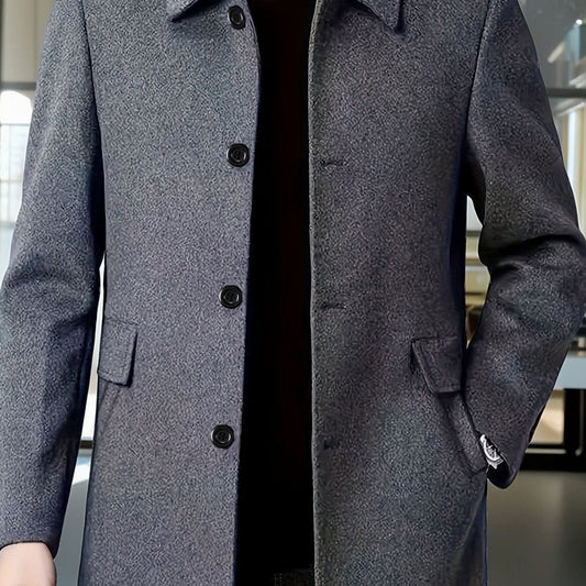 Men's Wool Single-Breasted Overcoat — Relaxed Layering Fit 1