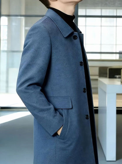 Men's Wool Single-Breasted Overcoat — Relaxed Layering Fit 10