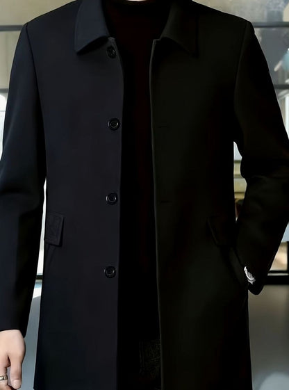 Men's Wool Single-Breasted Overcoat — Relaxed Layering Fit 15