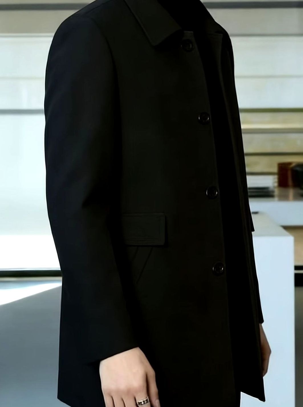 Men's Wool Single-Breasted Overcoat — Relaxed Layering Fit 18