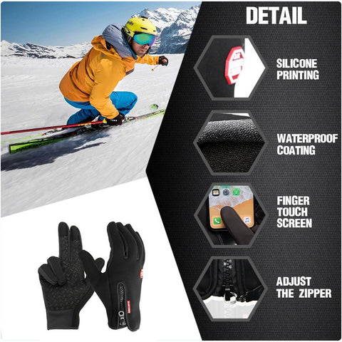 Fleece-Lined Thermal Winter Gloves — Unisex Cycling & Ski 7