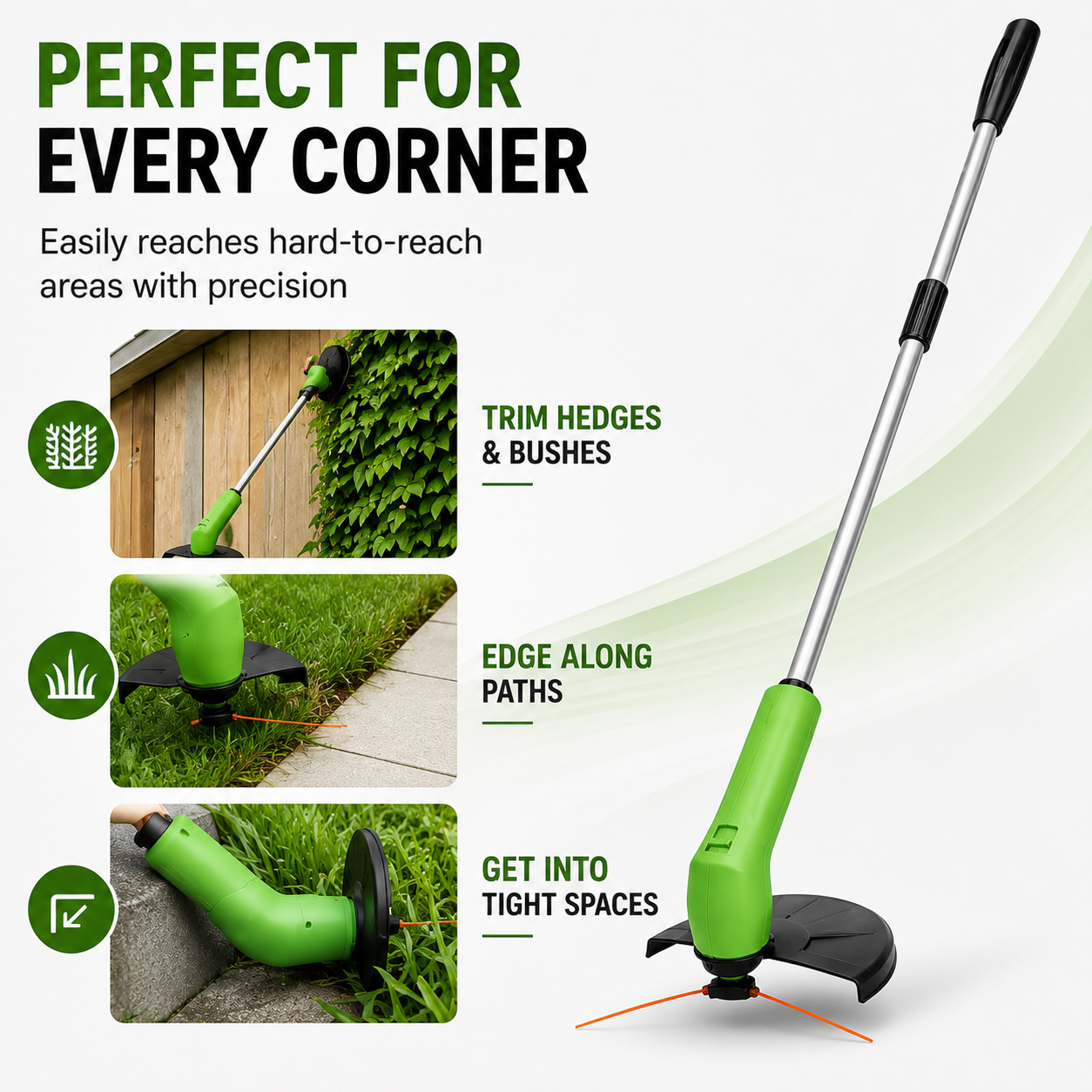 TrimMaster Cordless Mini Grass Trimmer — Lightweight Edger 6
