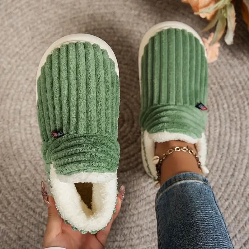 Thermal Corduroy Slippers with Fleece Lining, Unisex 2