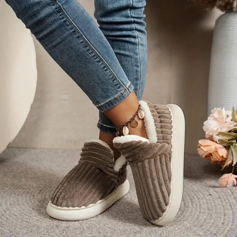 Thermal Corduroy Slippers with Fleece Lining, Unisex 5