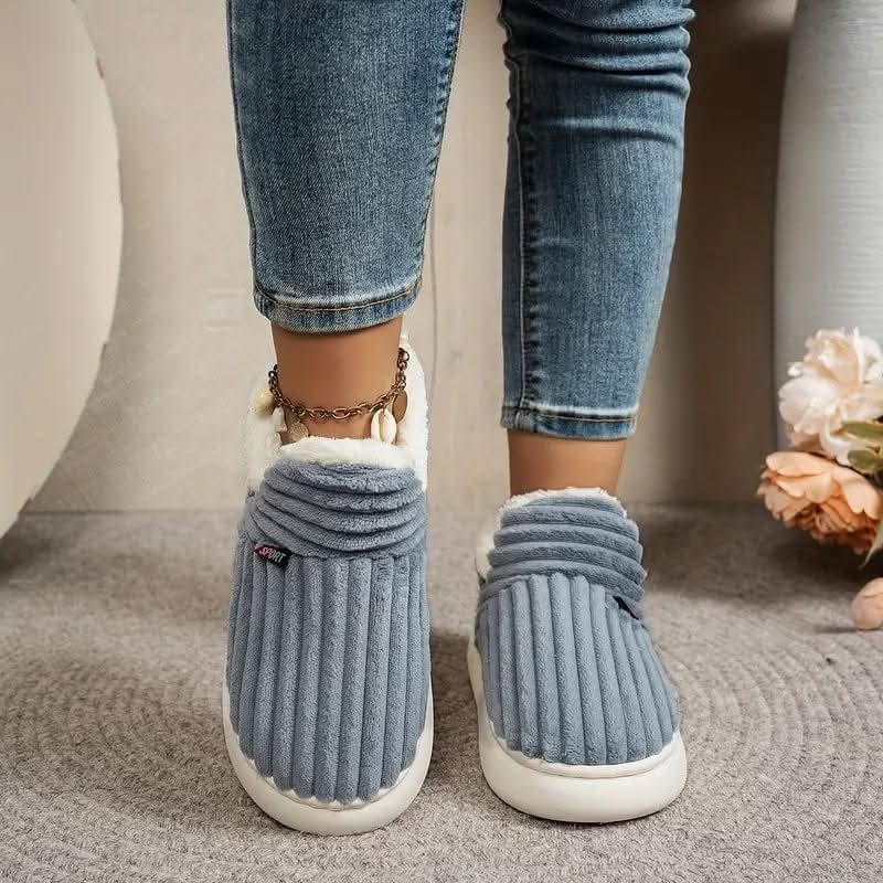 Thermal Corduroy Slippers with Fleece Lining, Unisex 7