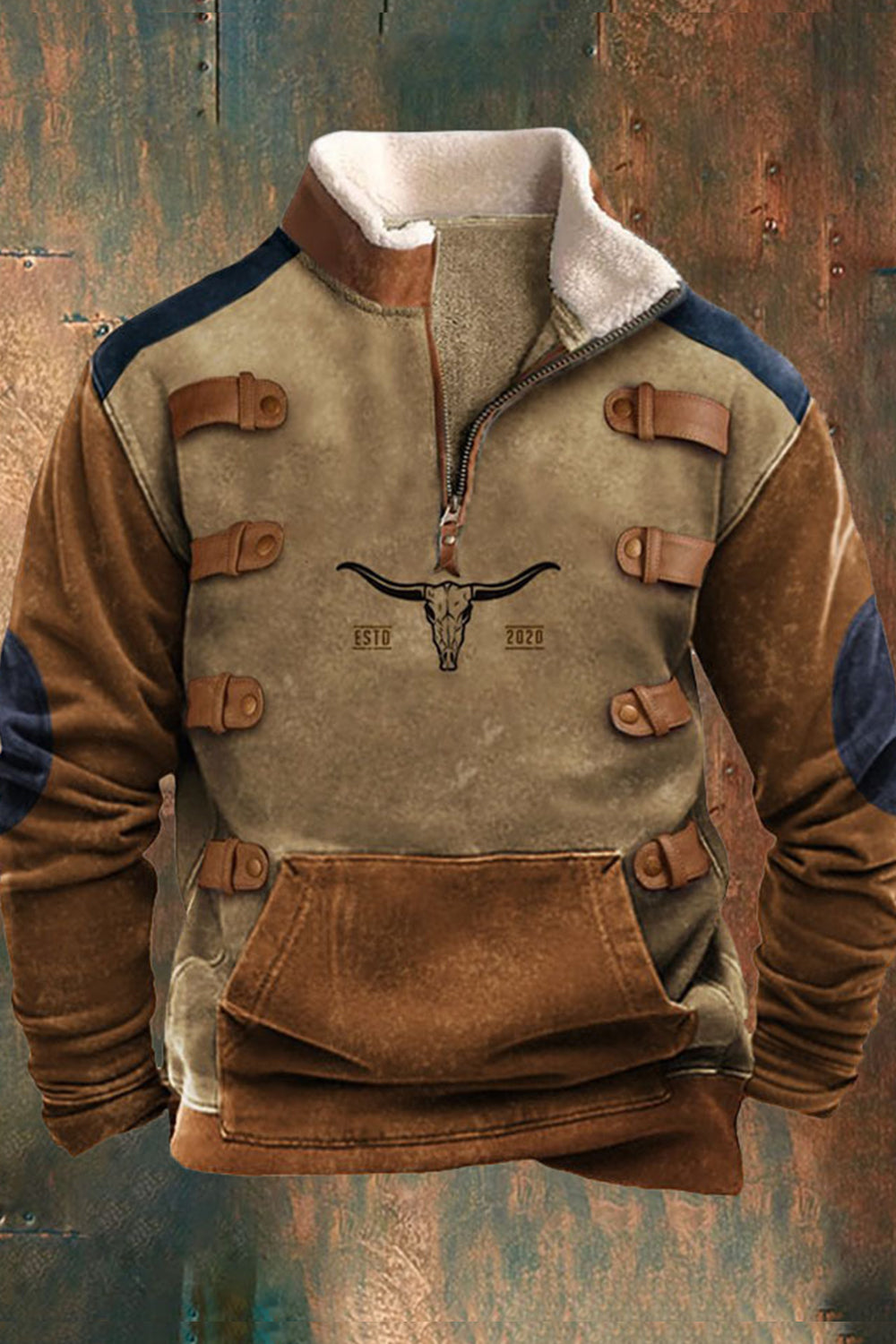 Men's Warm Relaxed Fit Pullover Sweater — 8 Colors 1