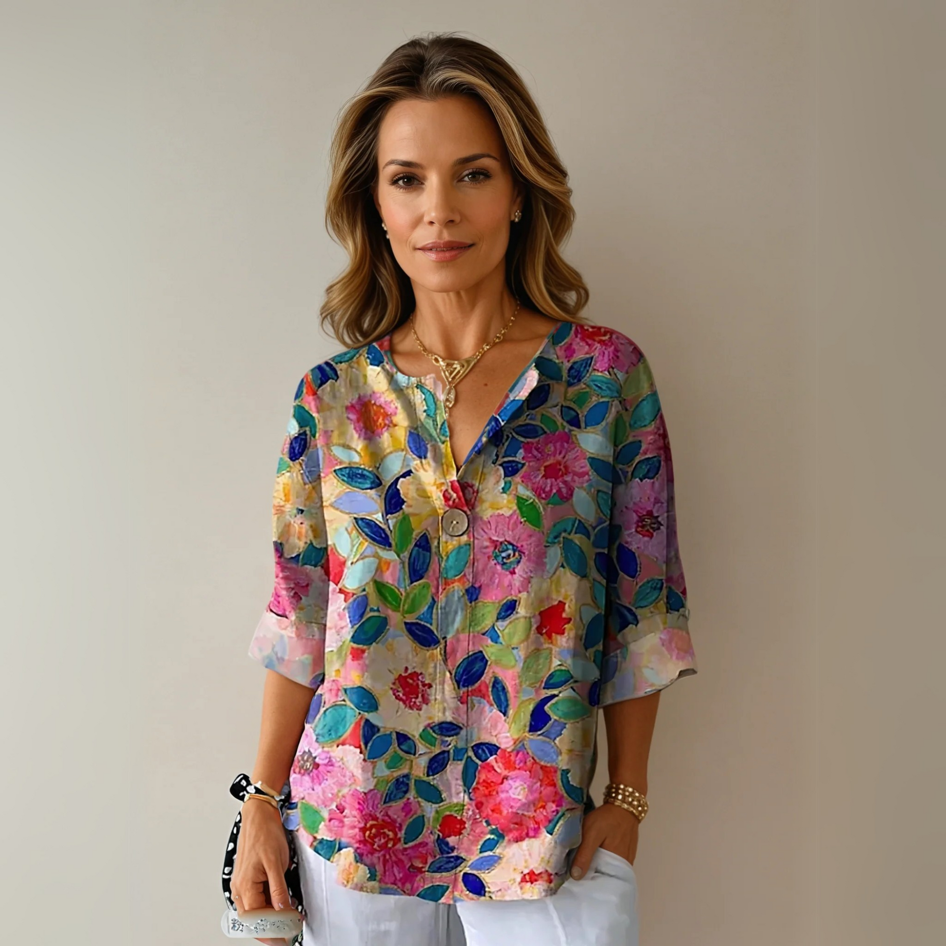 Arlene™ Chic Floral Print Blouse — Lightweight & Feminine 1