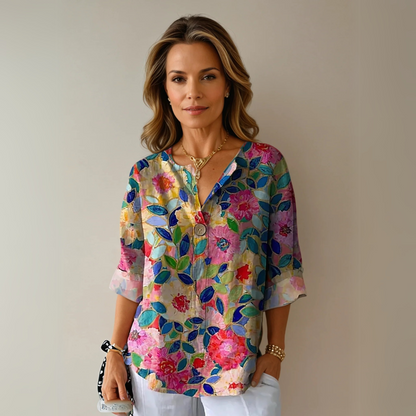 Arlene™ Chic Floral Print Blouse — Lightweight & Feminine 1