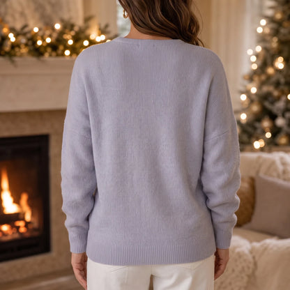 Christmas Tree Knit Sweater for Women, Relaxed Fit 2