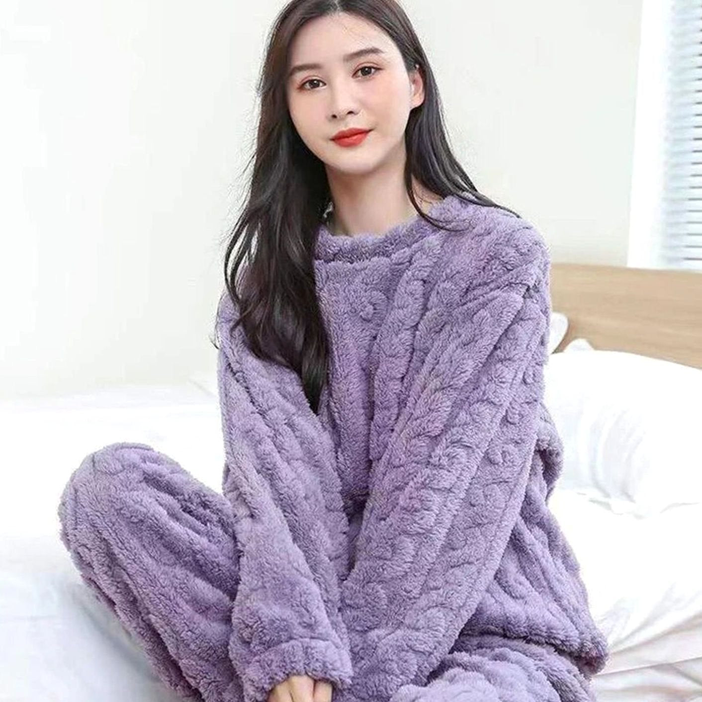 Women's Fleece Loungewear Set — Relaxed Fit Two-Piece 4