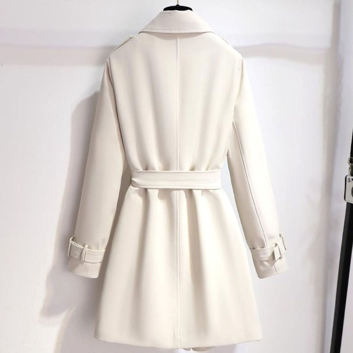 Women's Double-Breasted Belted Trench Coat — Classic Lapel 2