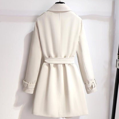 Women's Double-Breasted Belted Trench Coat — Classic Lapel 2