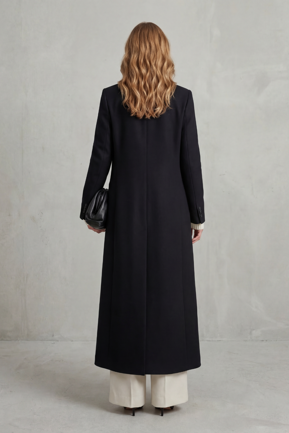 Double Breasted Wool Blend Coat for Women, Longline 4