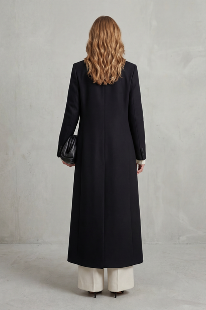 Double Breasted Wool Blend Coat for Women, Longline 4