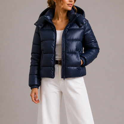 Women's Hooded Puffer Jacket | Lightweight Quilted Coat 3