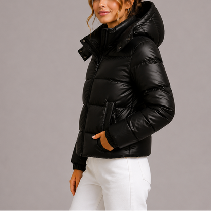 Women's Hooded Puffer Jacket | Lightweight Quilted Coat 4