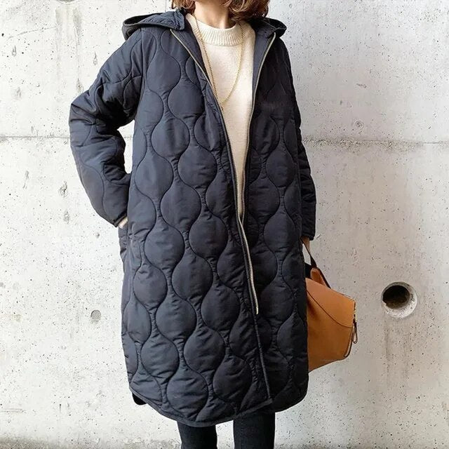 Women's Hooded Quilted Winter Coat with Tailored Fit 3