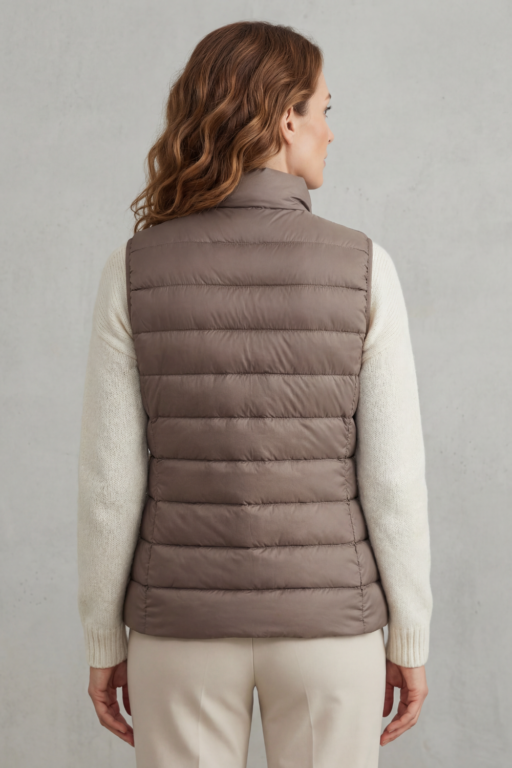 Women's Quilted Puffer Gilet with High Neck and Zip 4