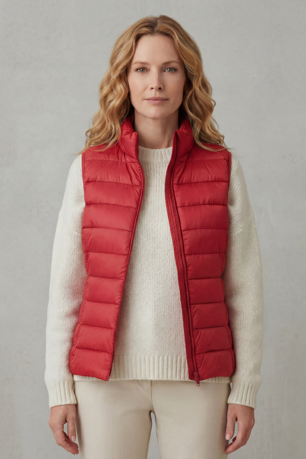 Women's Quilted Puffer Gilet with High Neck and Zip 6