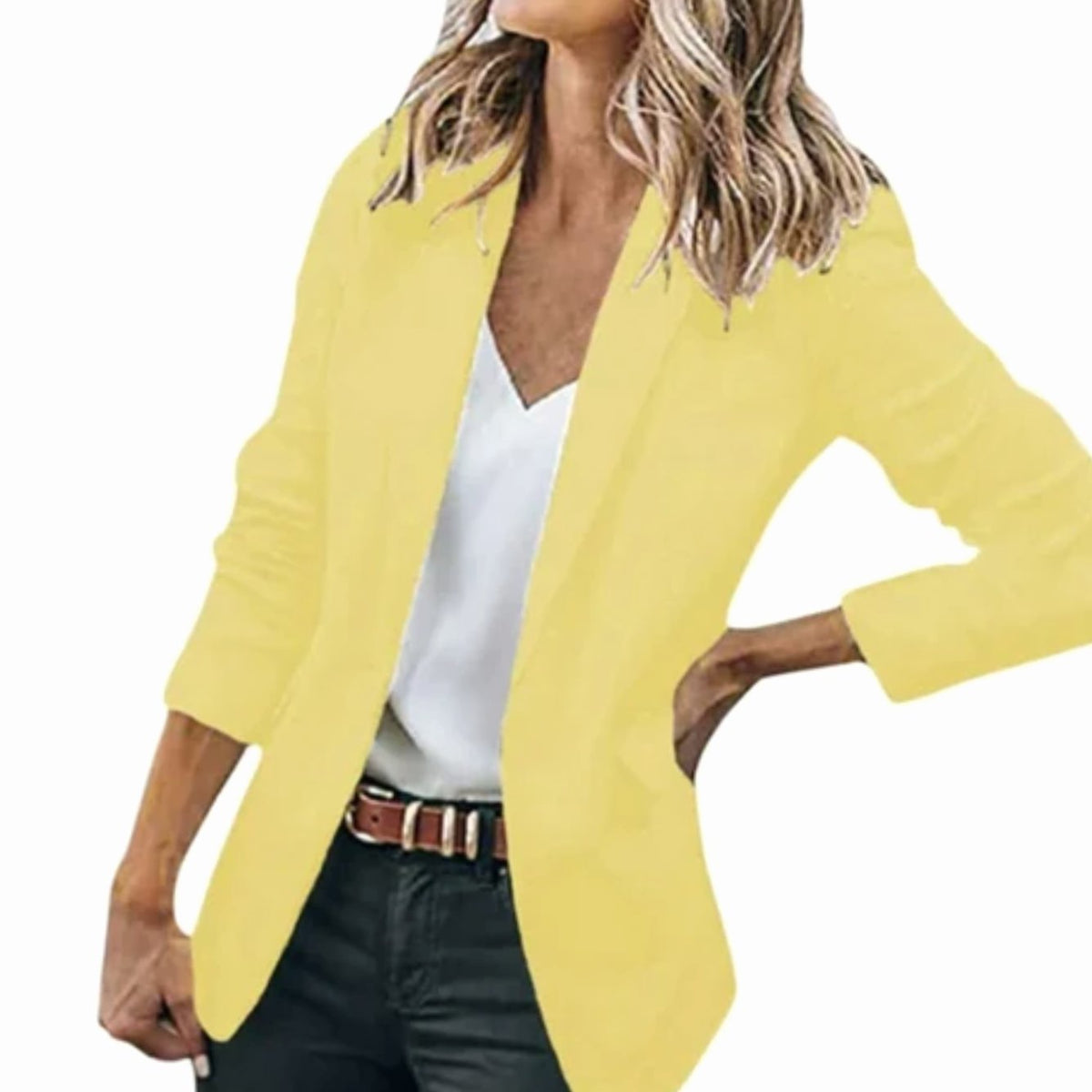 Women's Open Front Long Sleeve Work Blazer — Sizes S–4XL 10