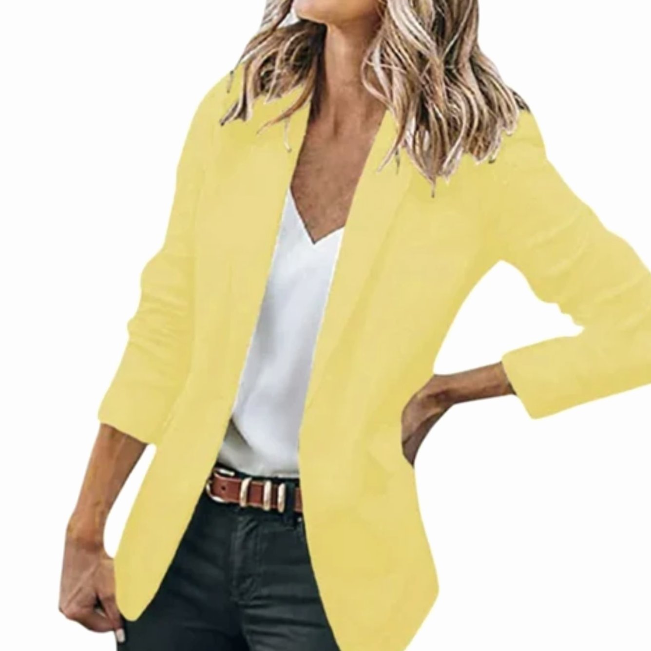 Women's Open Front Long Sleeve Work Blazer — Sizes S–4XL 10
