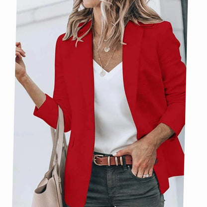 Women's Open Front Long Sleeve Work Blazer — Sizes S–4XL 18