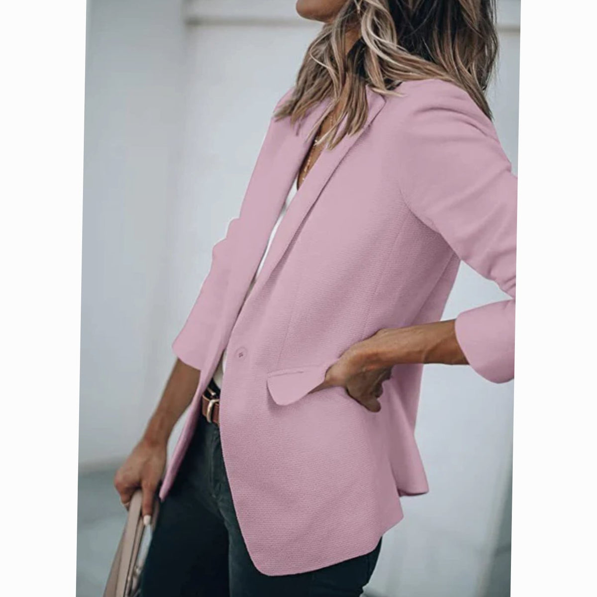 Women's Open Front Long Sleeve Work Blazer — Sizes S–4XL 2