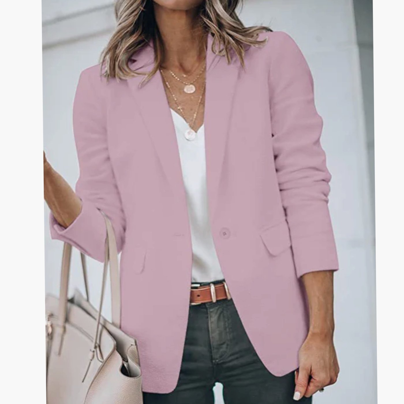 Women's Open Front Long Sleeve Work Blazer — Sizes S–4XL 3
