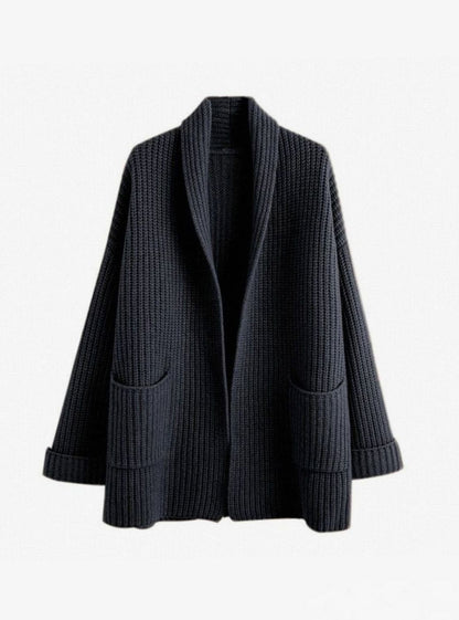 Women's Chunky Knit Oversized Cardigan — Open Front Relaxed Fit 3