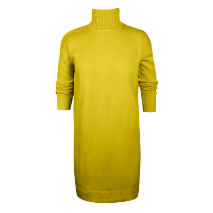 Knit Sweater Dress Women's Oversized Turtleneck Long Sleeve 7