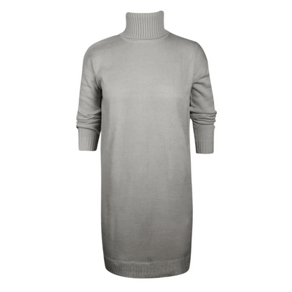 Knit Sweater Dress Women's Oversized Turtleneck Long Sleeve 8