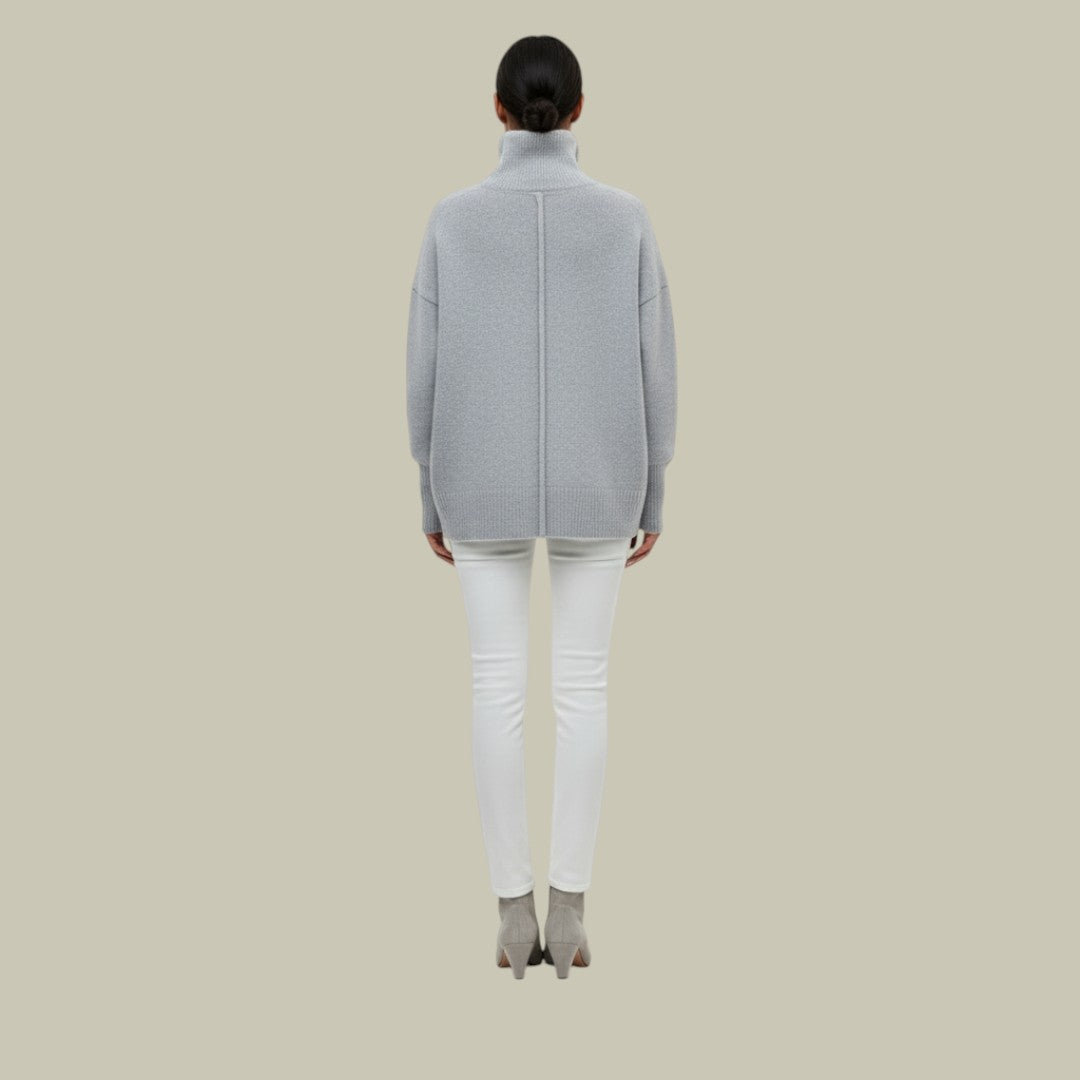Women's Oversized Turtleneck Sweater, Soft Knit Style 2
