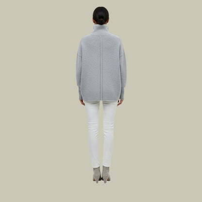 Women's Oversized Turtleneck Sweater, Soft Knit Style 2