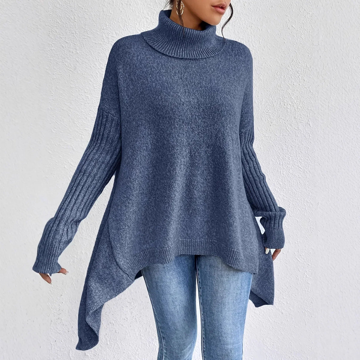 Women's Oversized Turtleneck Sweater in Soft Winter Knit 6