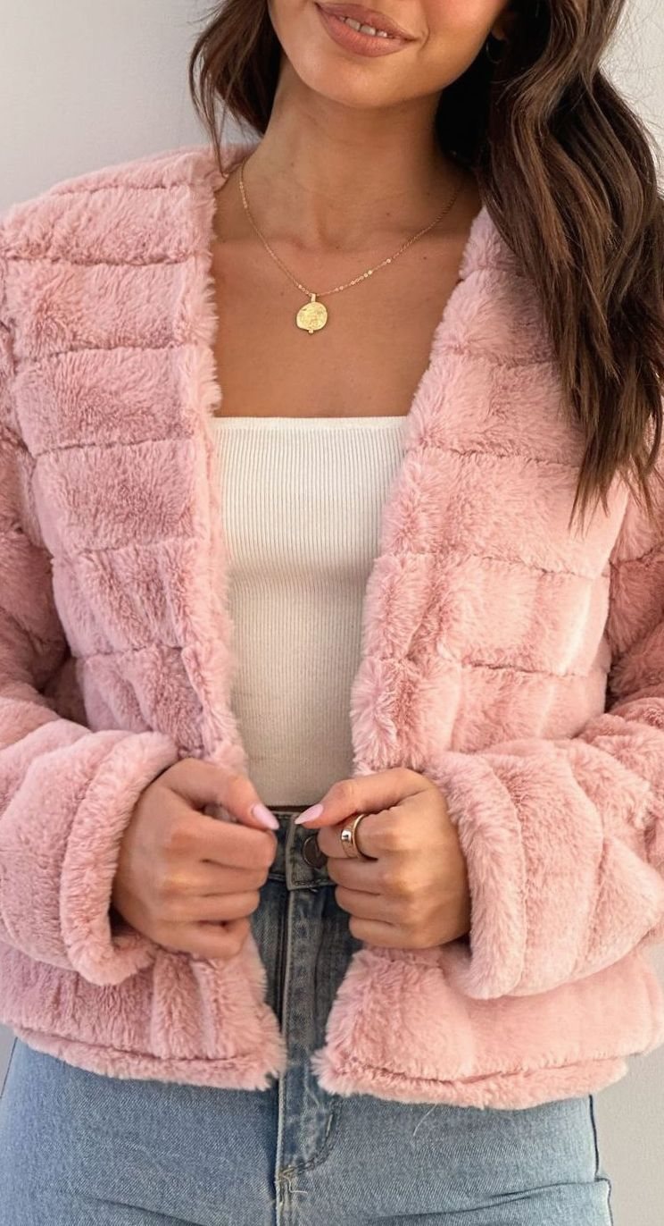 Women's Quilted Faux Fur Cropped Open-Front Evening Jacket 10
