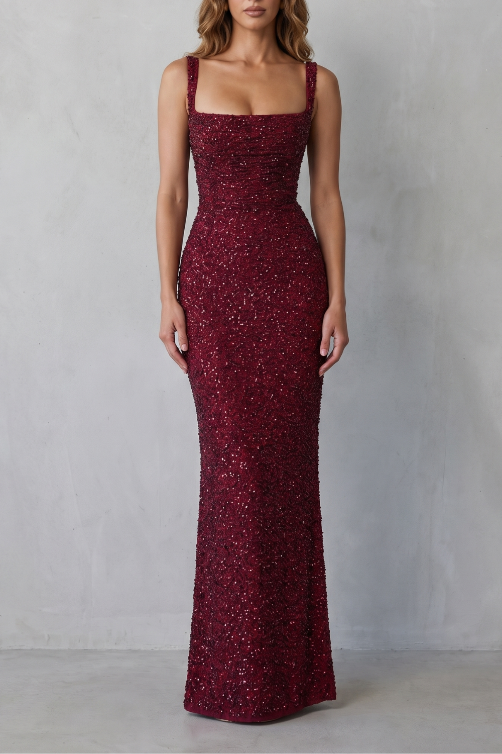 Sequin Maxi Dress for Women, Figure-Hugging Evening Wear 1