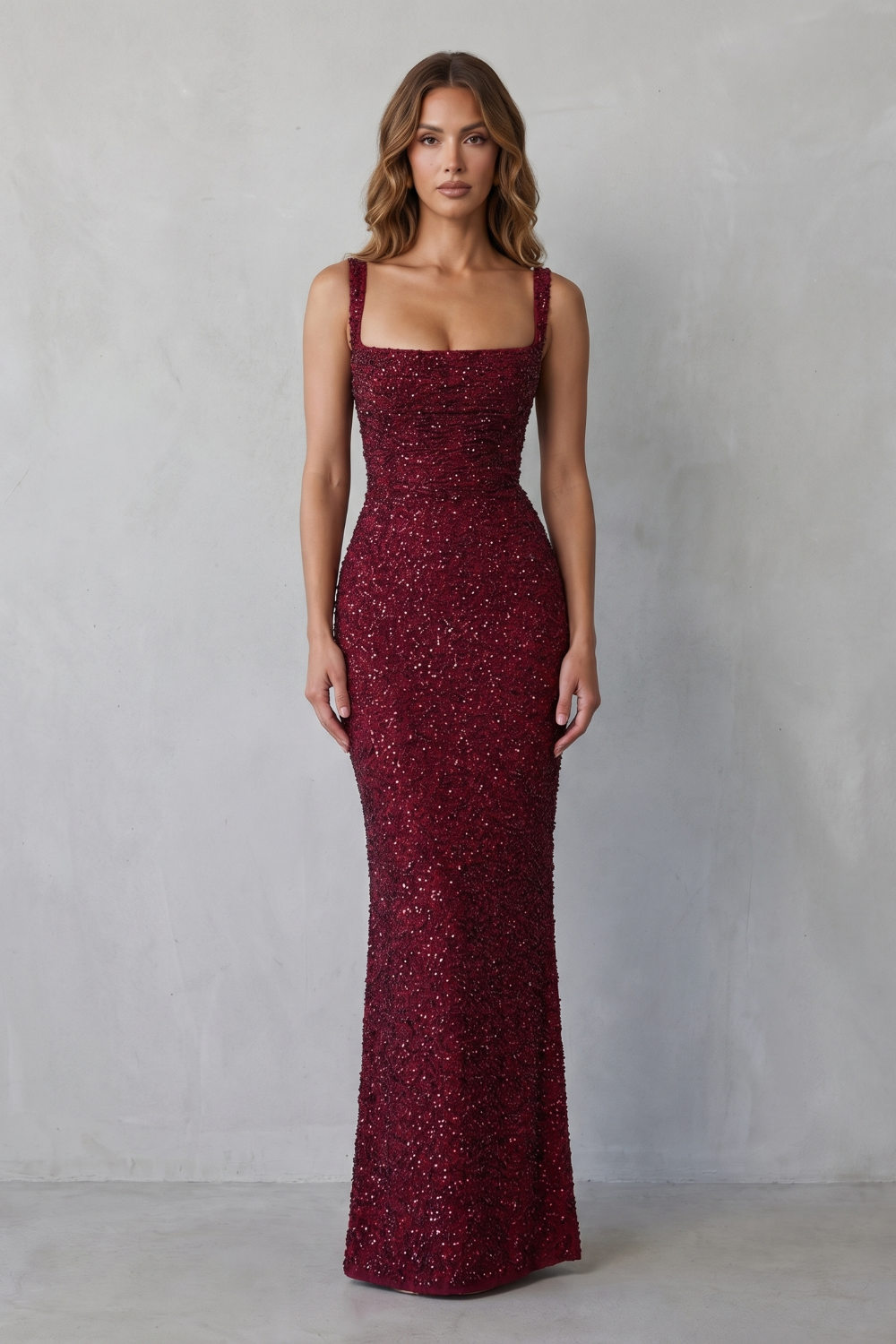 Sequin Maxi Dress for Women, Figure-Hugging Evening Wear 2