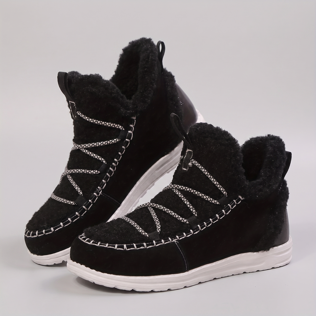 Women's Snow Boots, Suede-Touch Plush-Lined Slip-On 3