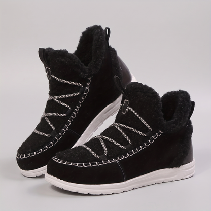 Women's Snow Boots, Suede-Touch Plush-Lined Slip-On 3